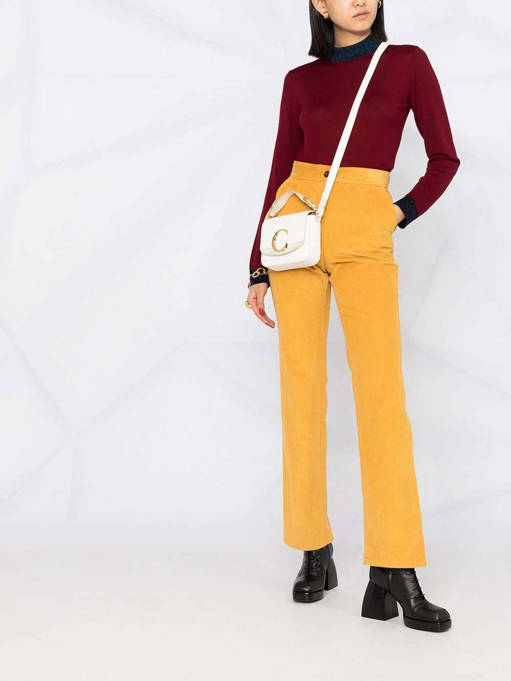 two-tone slim jumper - 2