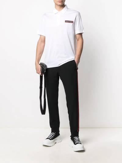 Alexander McQueen logo patch cotton polo shirt outlook