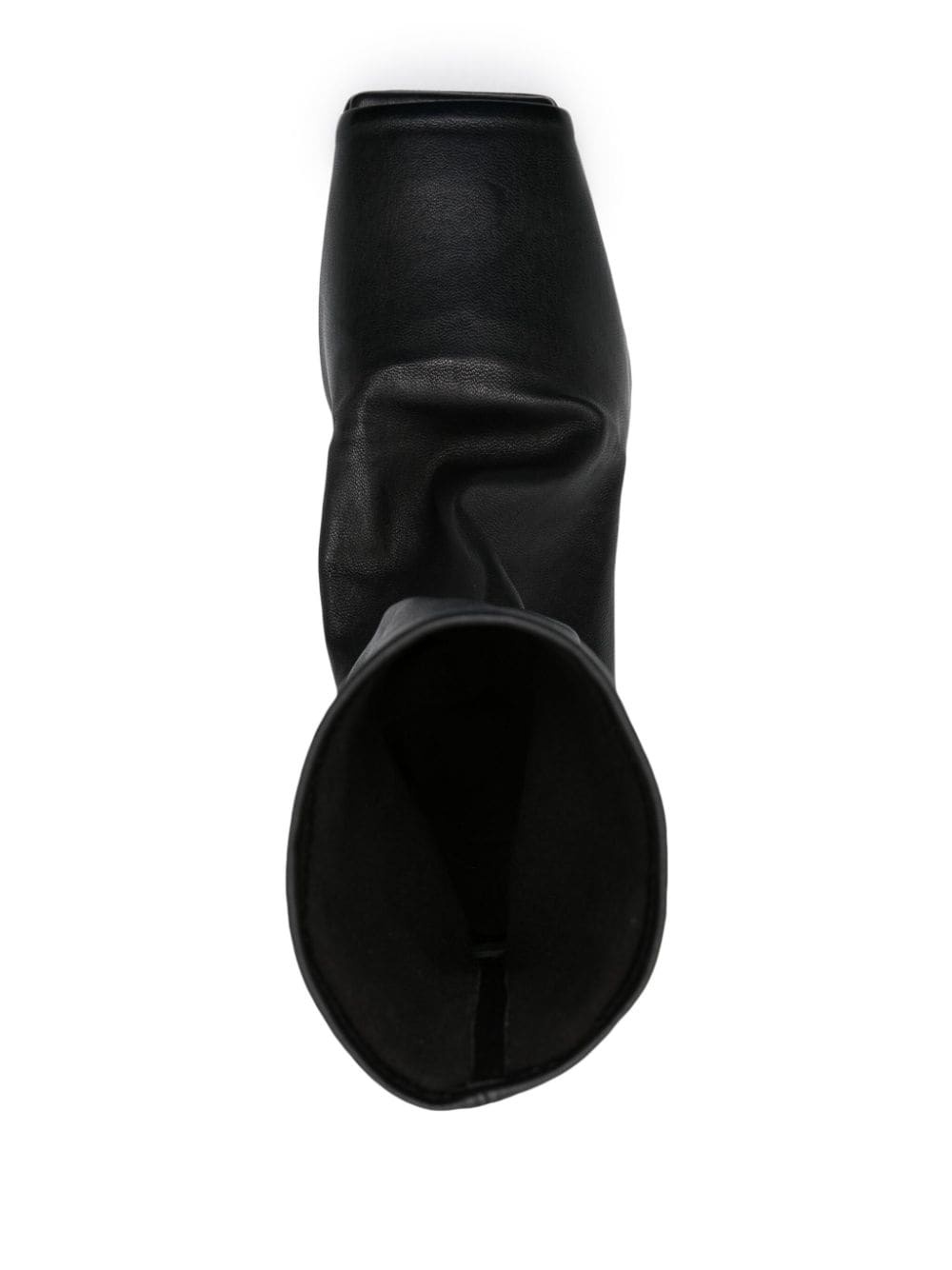 75mm open-toe leather boots - 4
