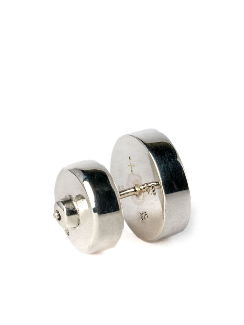 Parts of Four diamond-encrusted sterling silver stud earring outlook