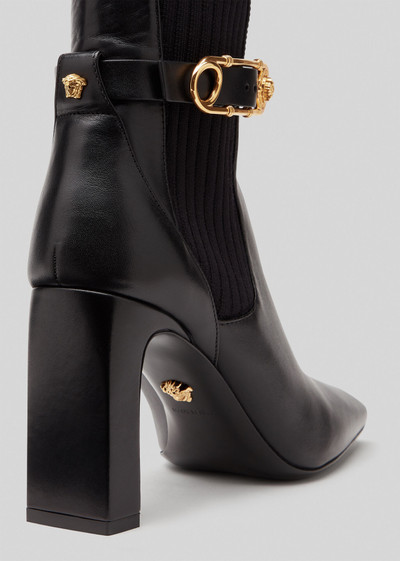 VERSACE Safety Pin Leather Boots outlook