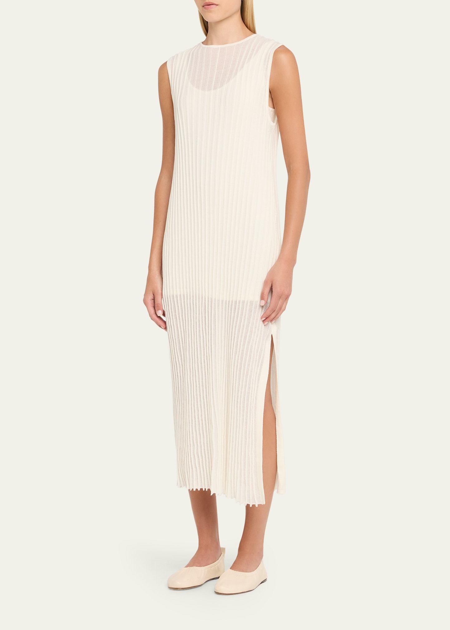 Ada Sleeveless Rib Knit Maxi Dress - 4