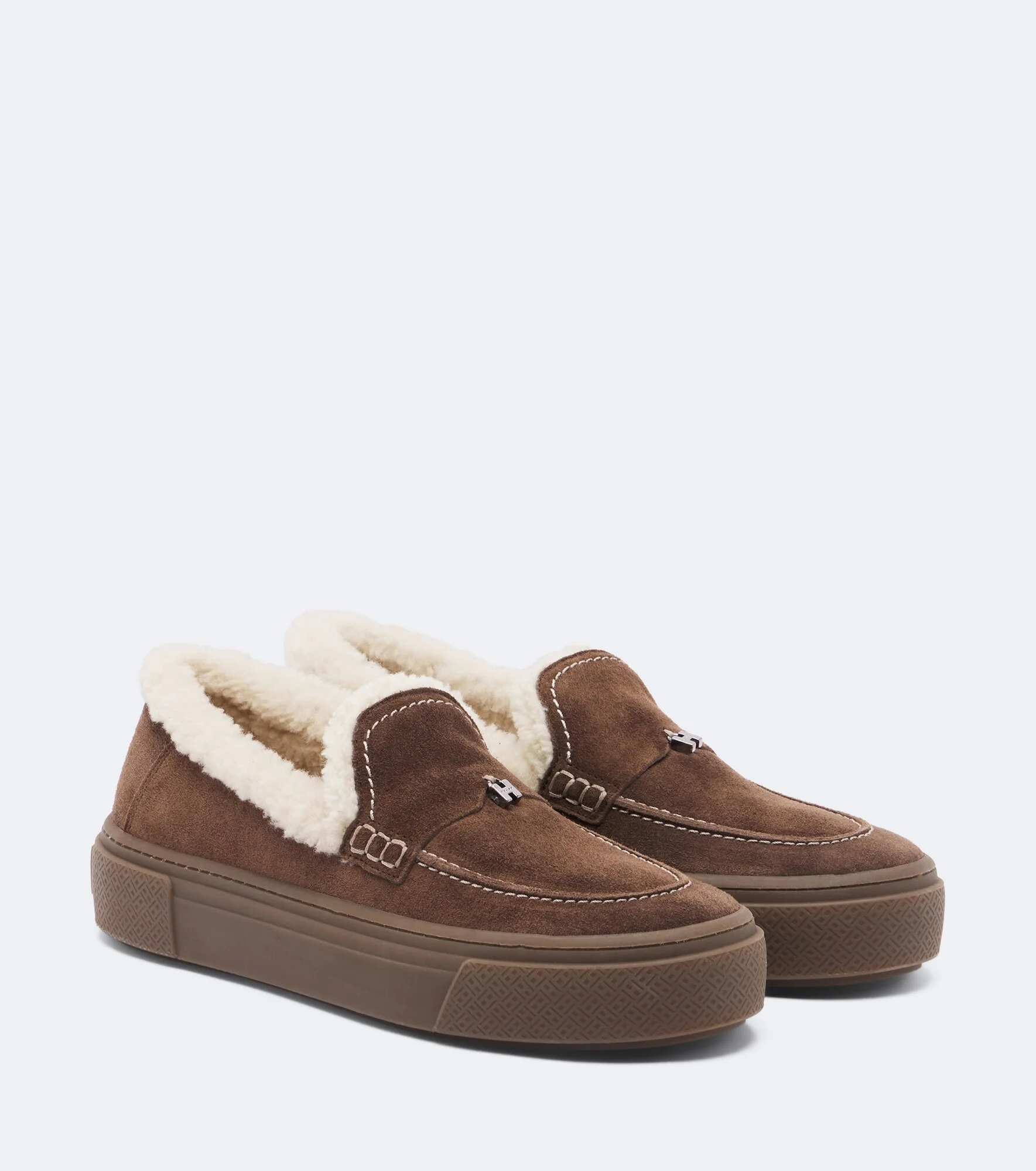 H705 shearling-lined suede loafers - 1
