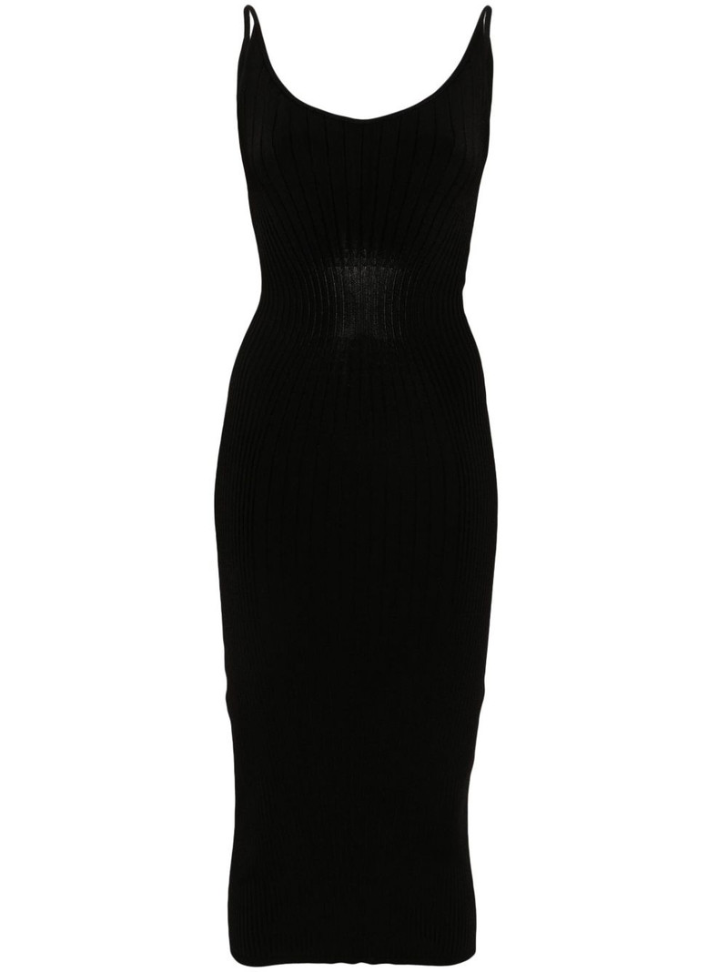 sleeveless knitted midi dress 1