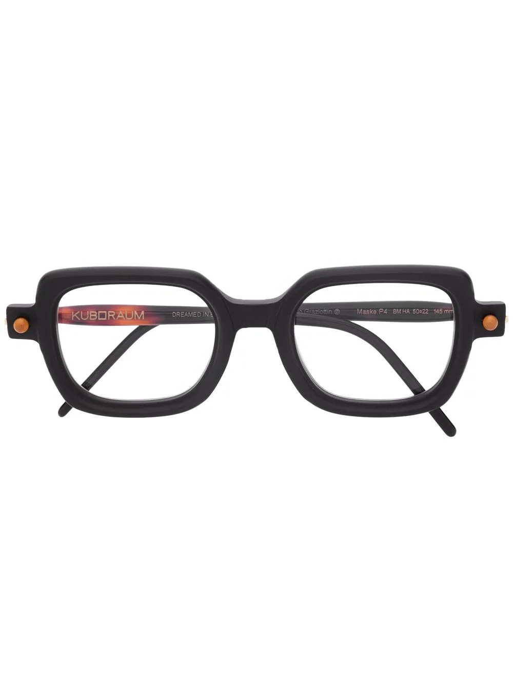 tortoiseshell-effect square-frame glasses - 1