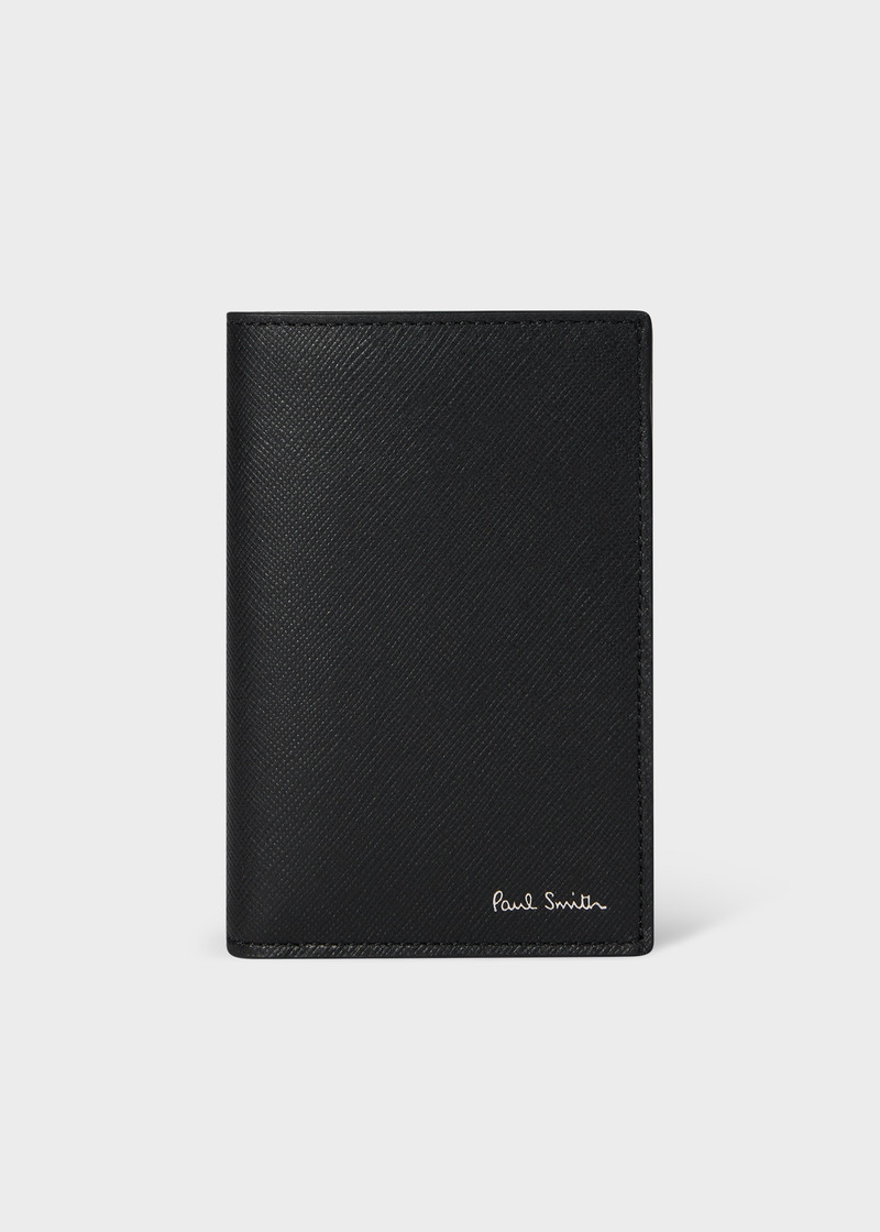 Black 'Signature Stripe Balloon Mount Fuji' Interior Credit Card Wallet 1