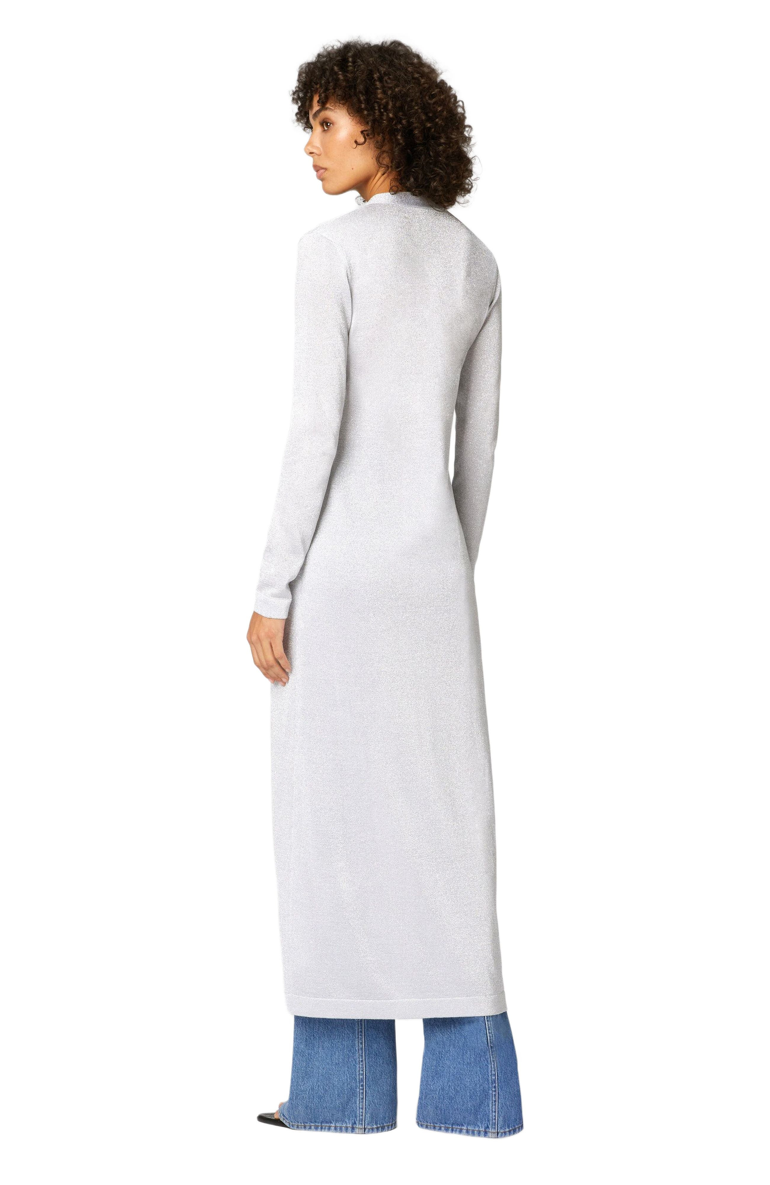 Missoni Long Lamé Viscose Cardigan With V-neck in Silver at Nordstrom - 3