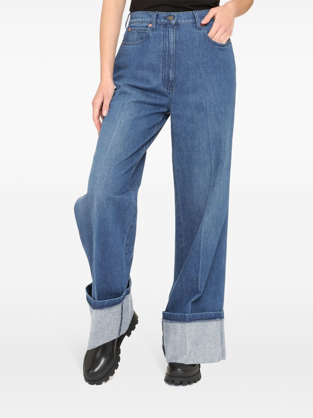 high-rise wide-leg jeans - 2