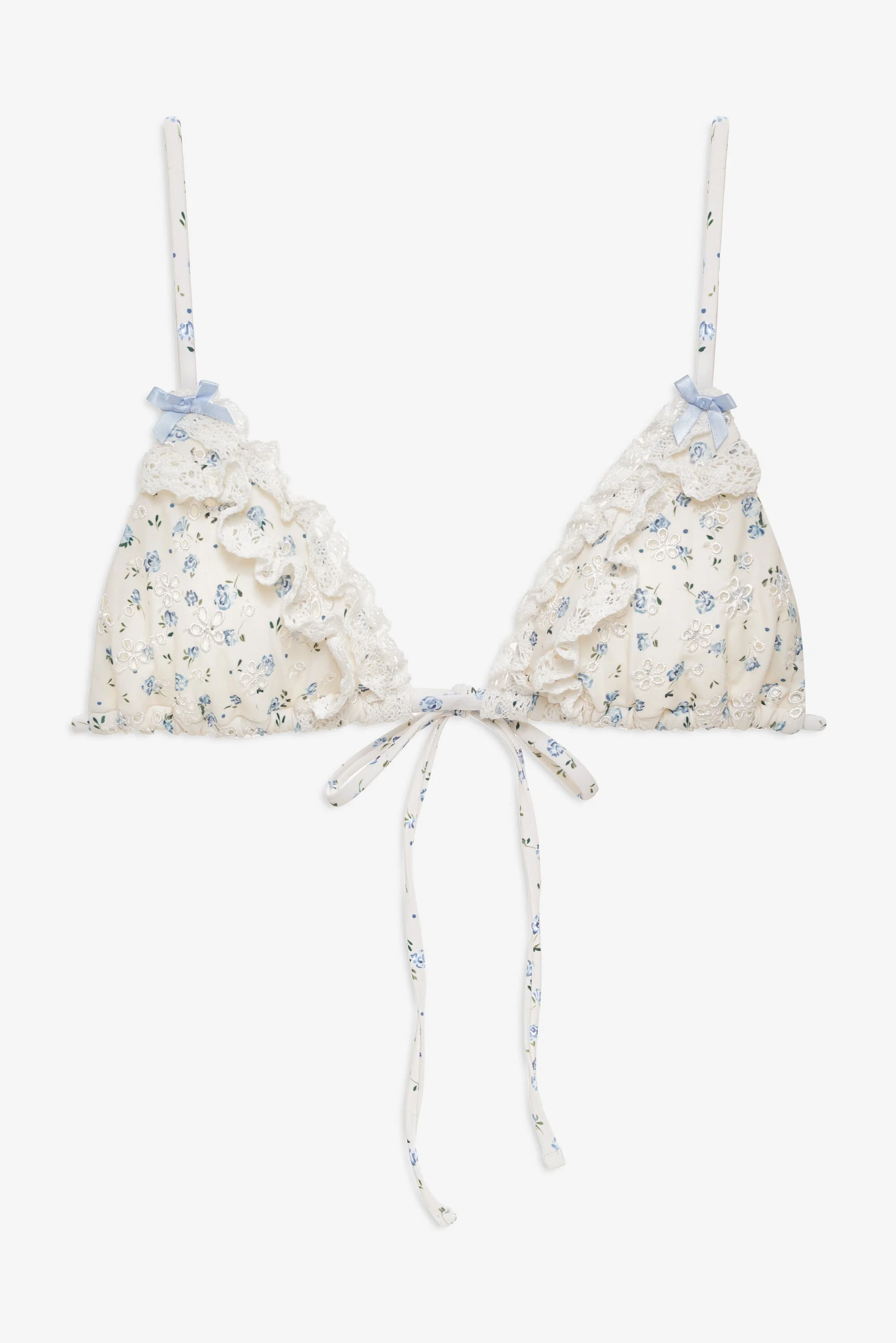 Sail Away Triangle Bikini Top - 1