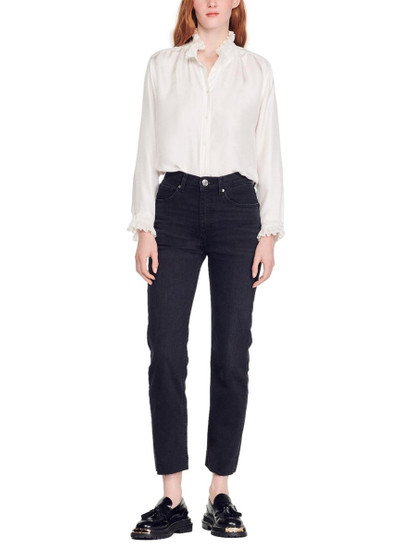 Sandro Straight-cut jeans with raw edges outlook