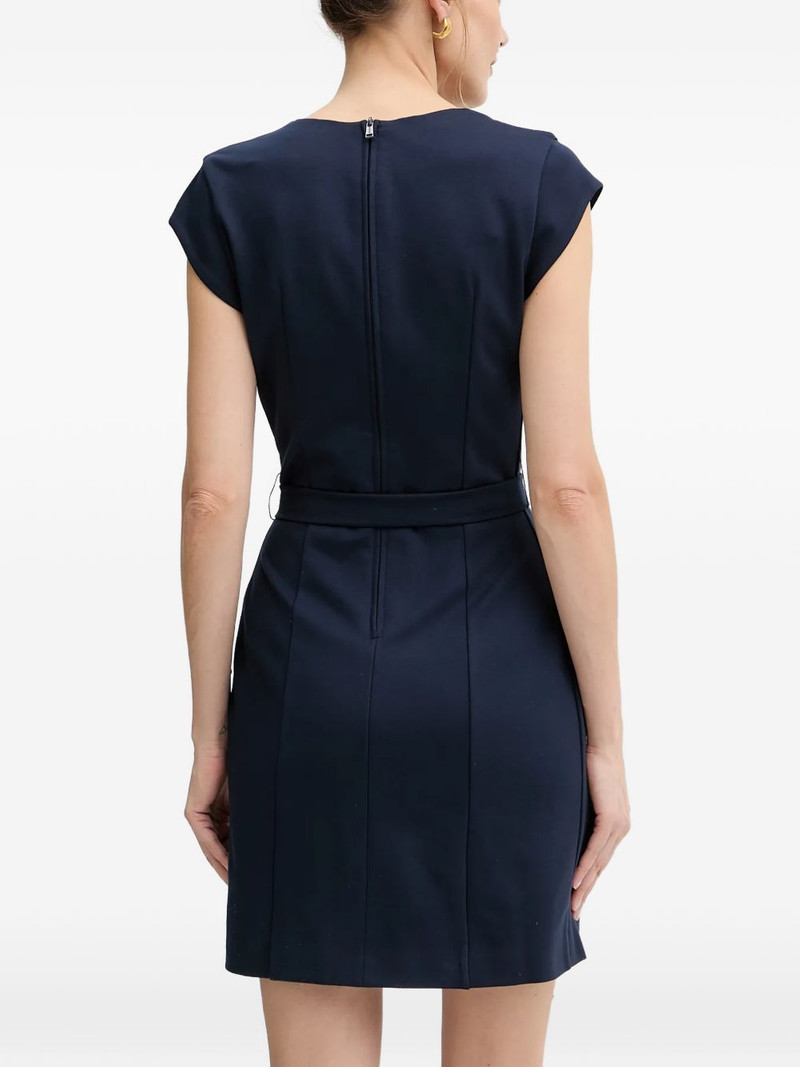 V-neck belted mini dress 3