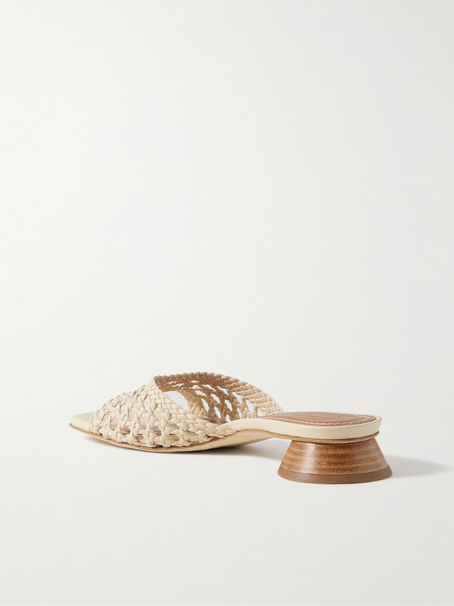 Simone braided leather sandals Beige - 3