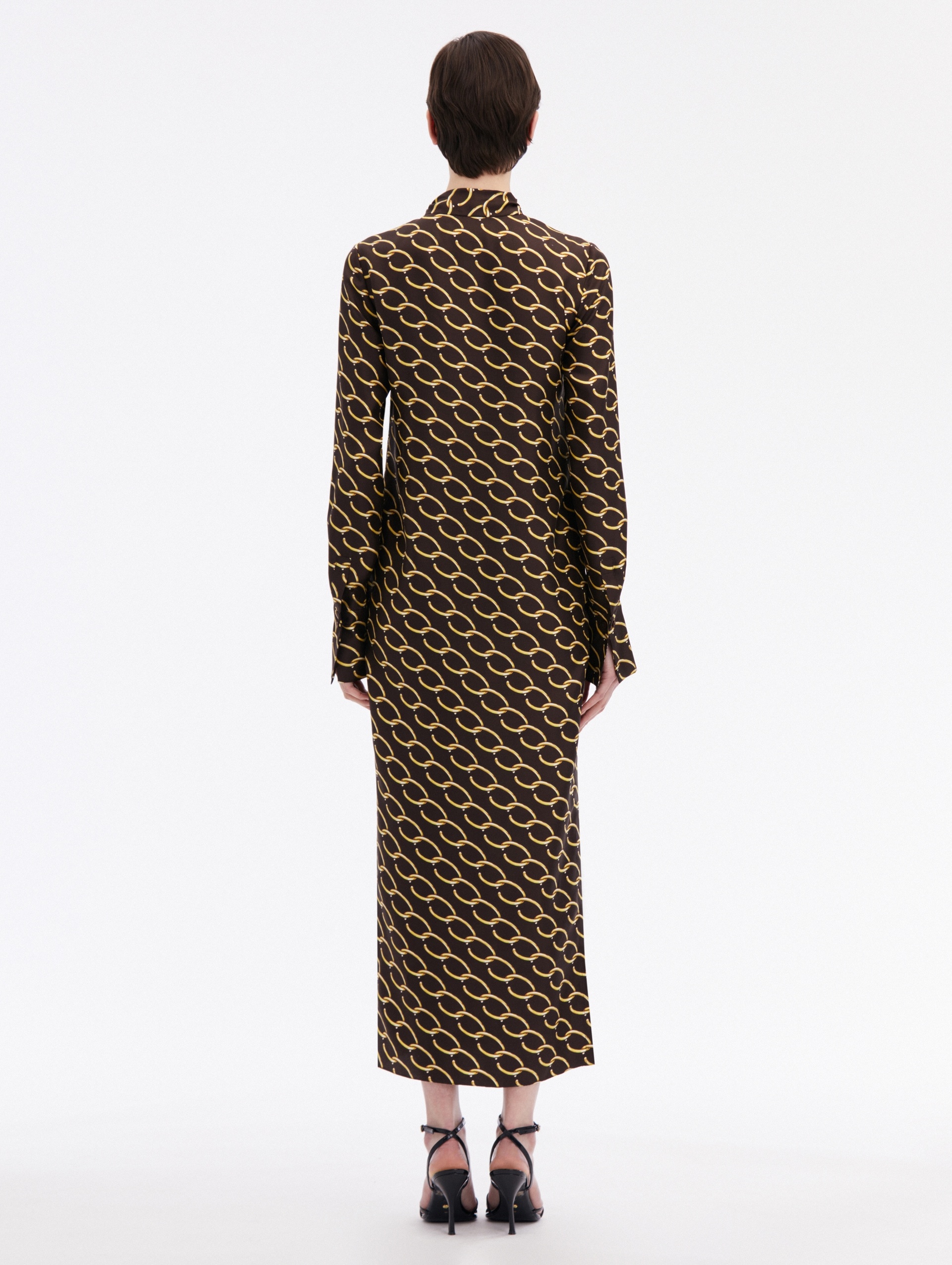 OSCAR CHAIN-LINK SILK TWILL TUNIC - 2