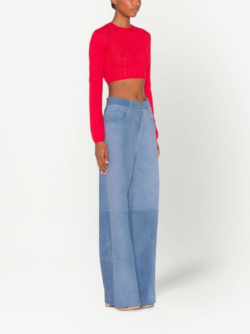 high-waisted long trousers - 3