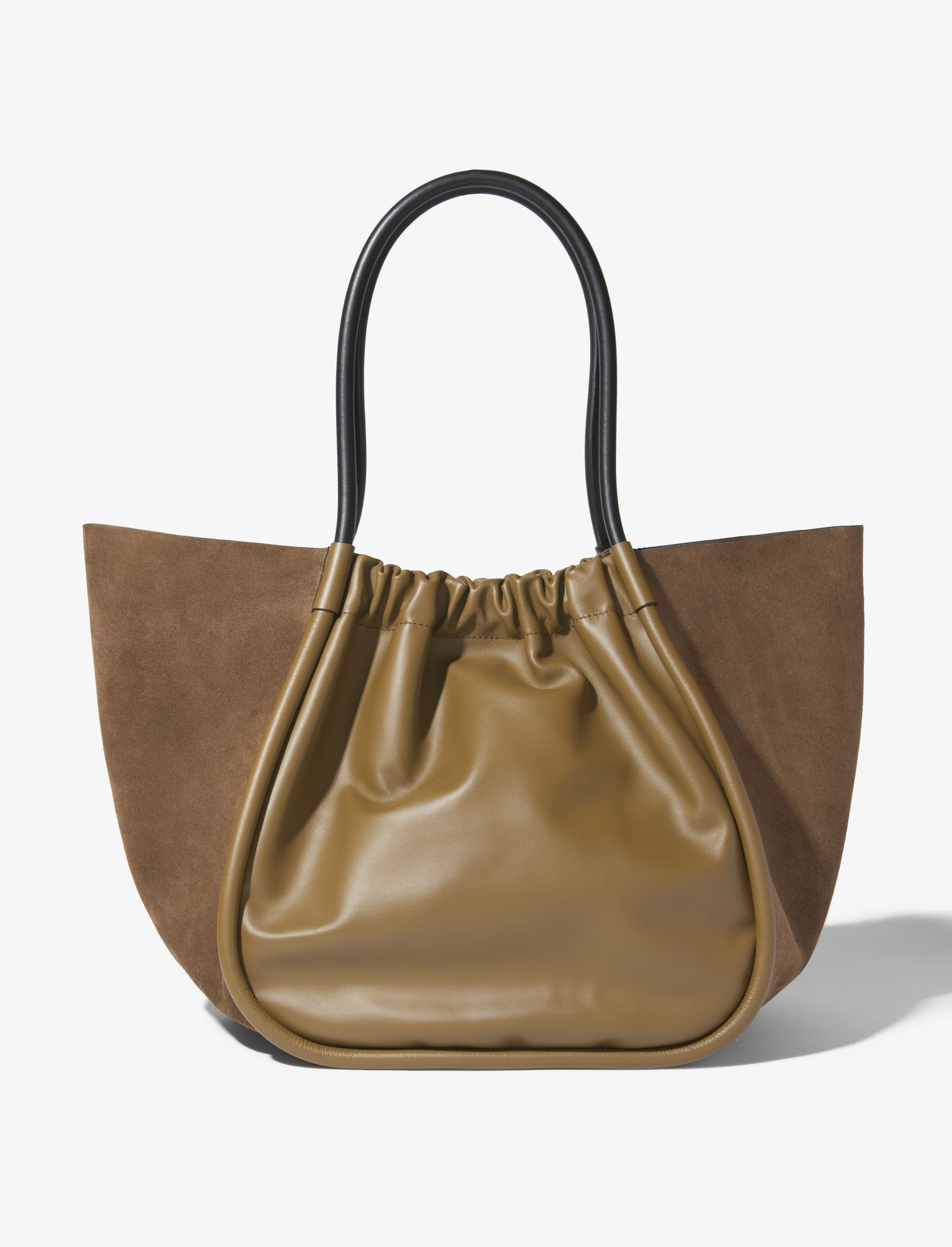 XL Suede Ruched Tote - 4