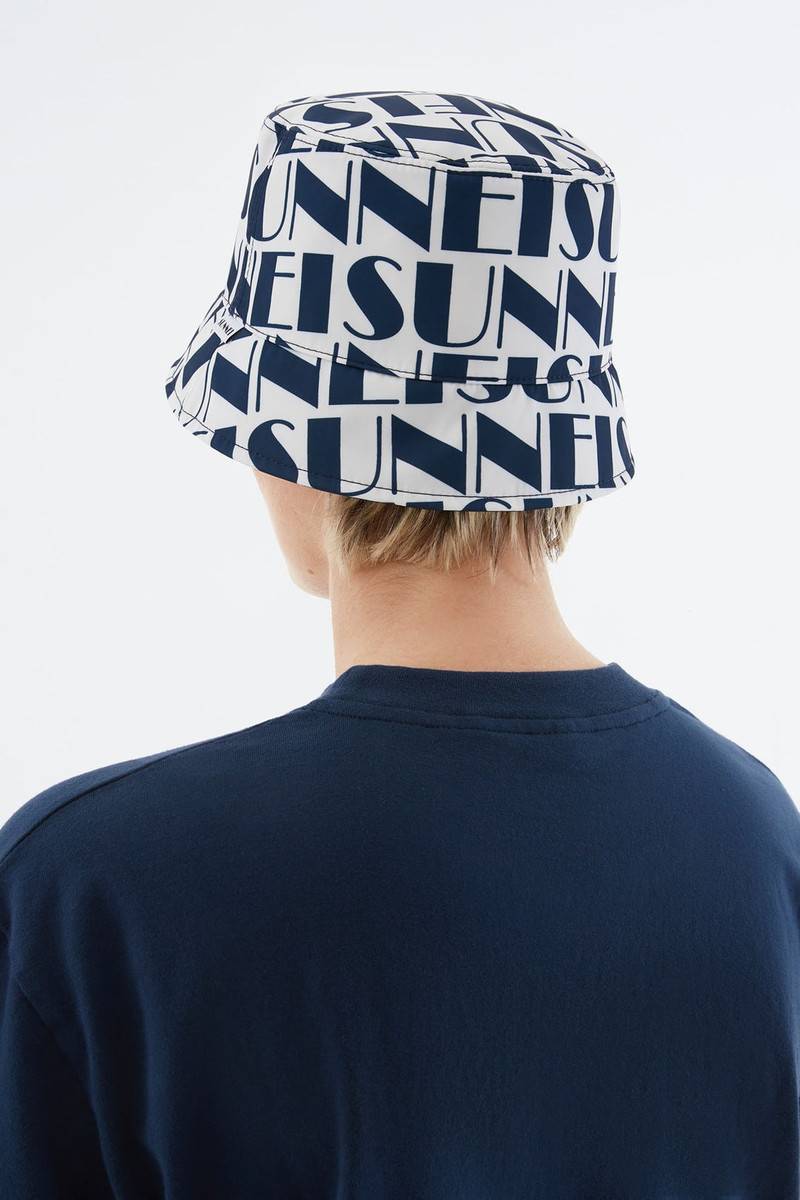 REVERSIBLE NAVY & WHITE LOGO BUCKET HAT 5