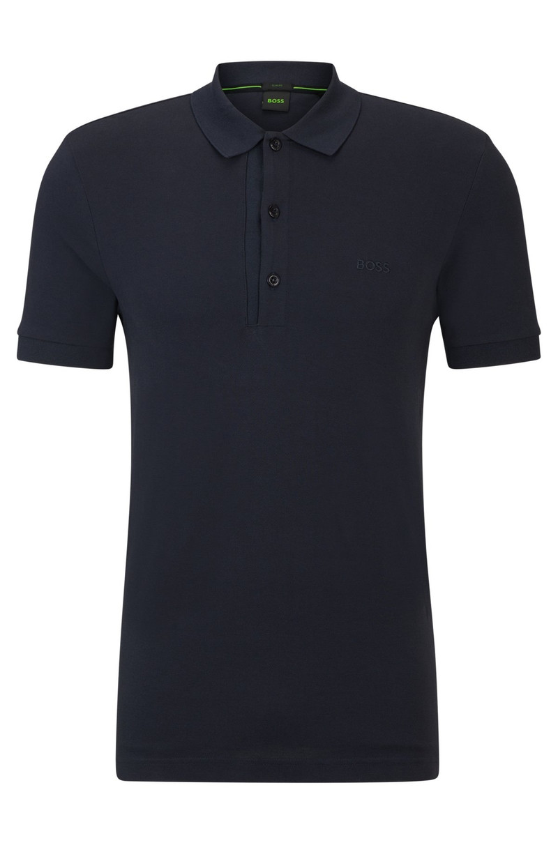 COTTON-PIQUÉ SLIM-FIT POLO SHIRT WITH LOGO DETAILS 1