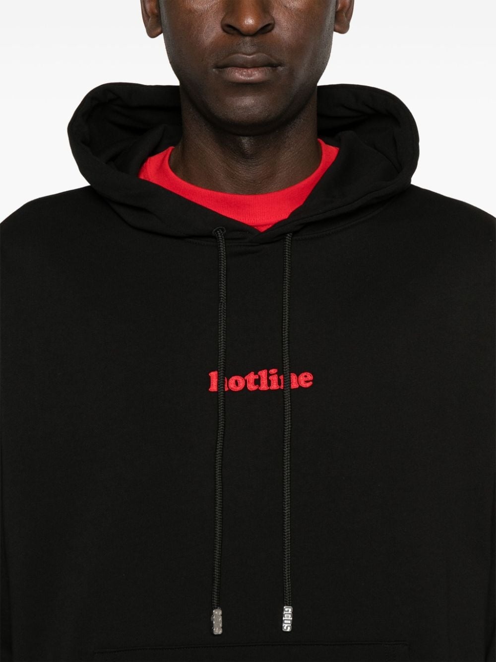 Hotline-embroidered hoodie - 6