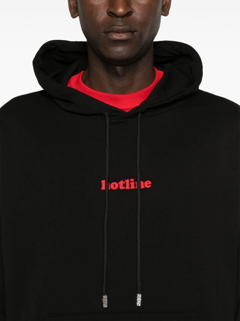 Hotline-embroidered hoodie 6