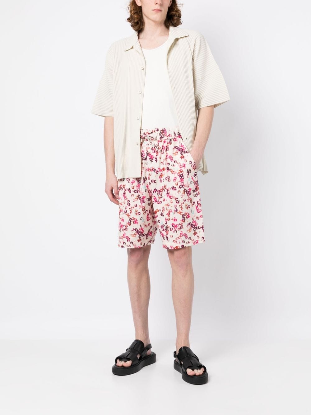 graphic-print shorts - 2