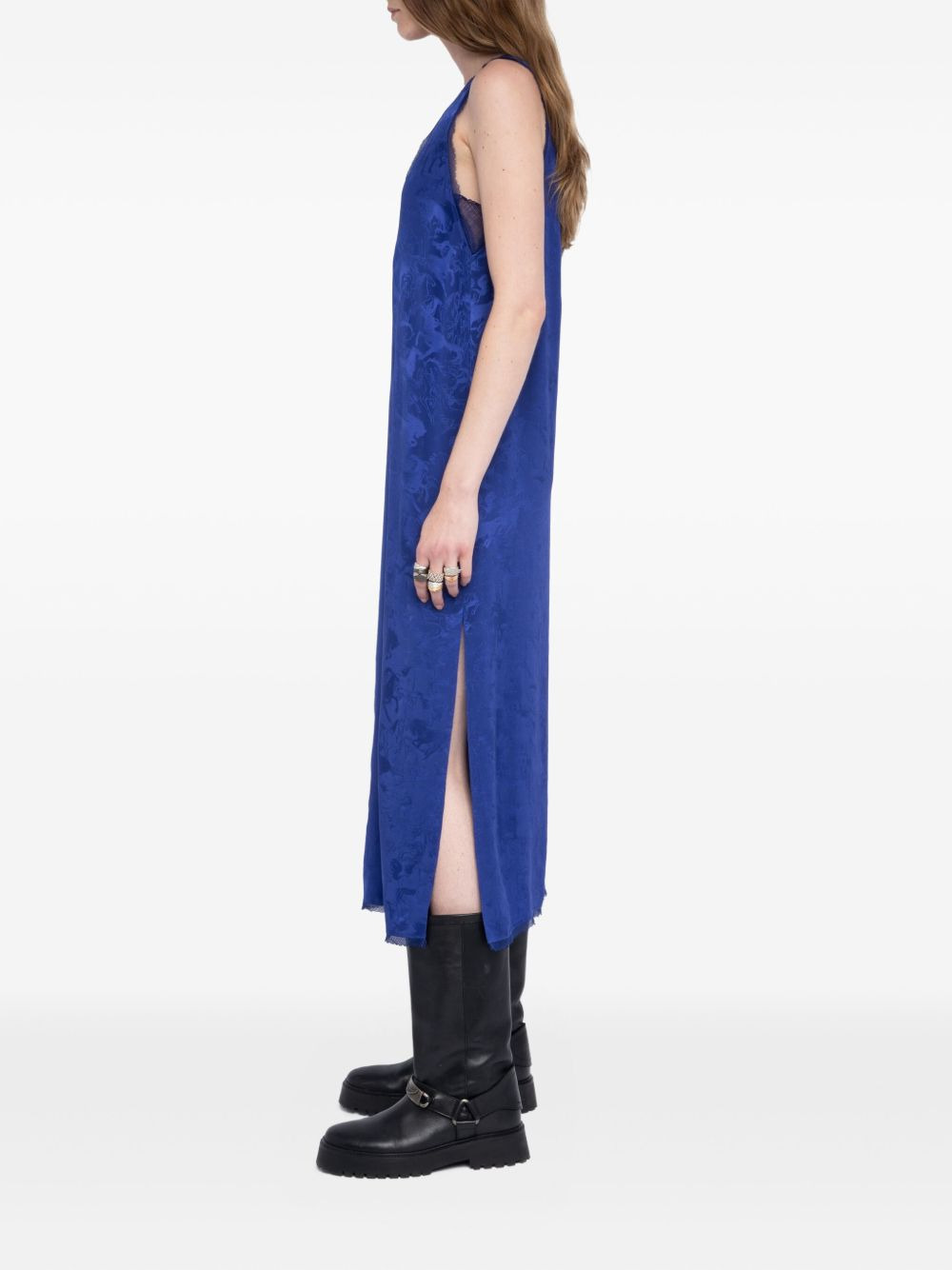 lace-trim midi dress - 3