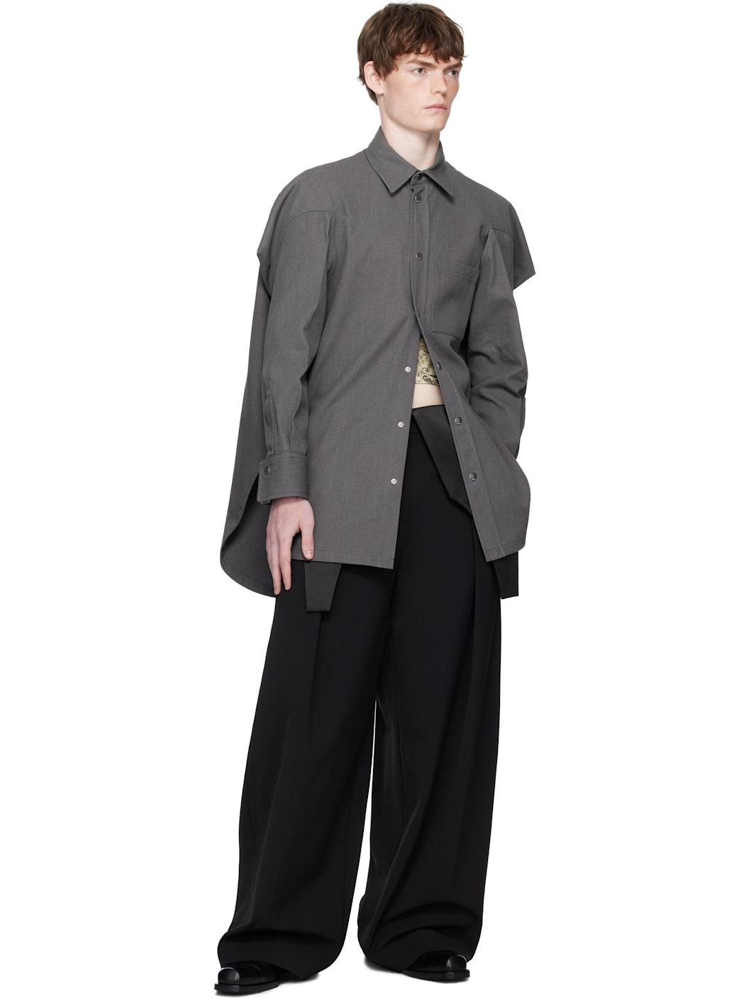 Gray Canvas Shirt - 4