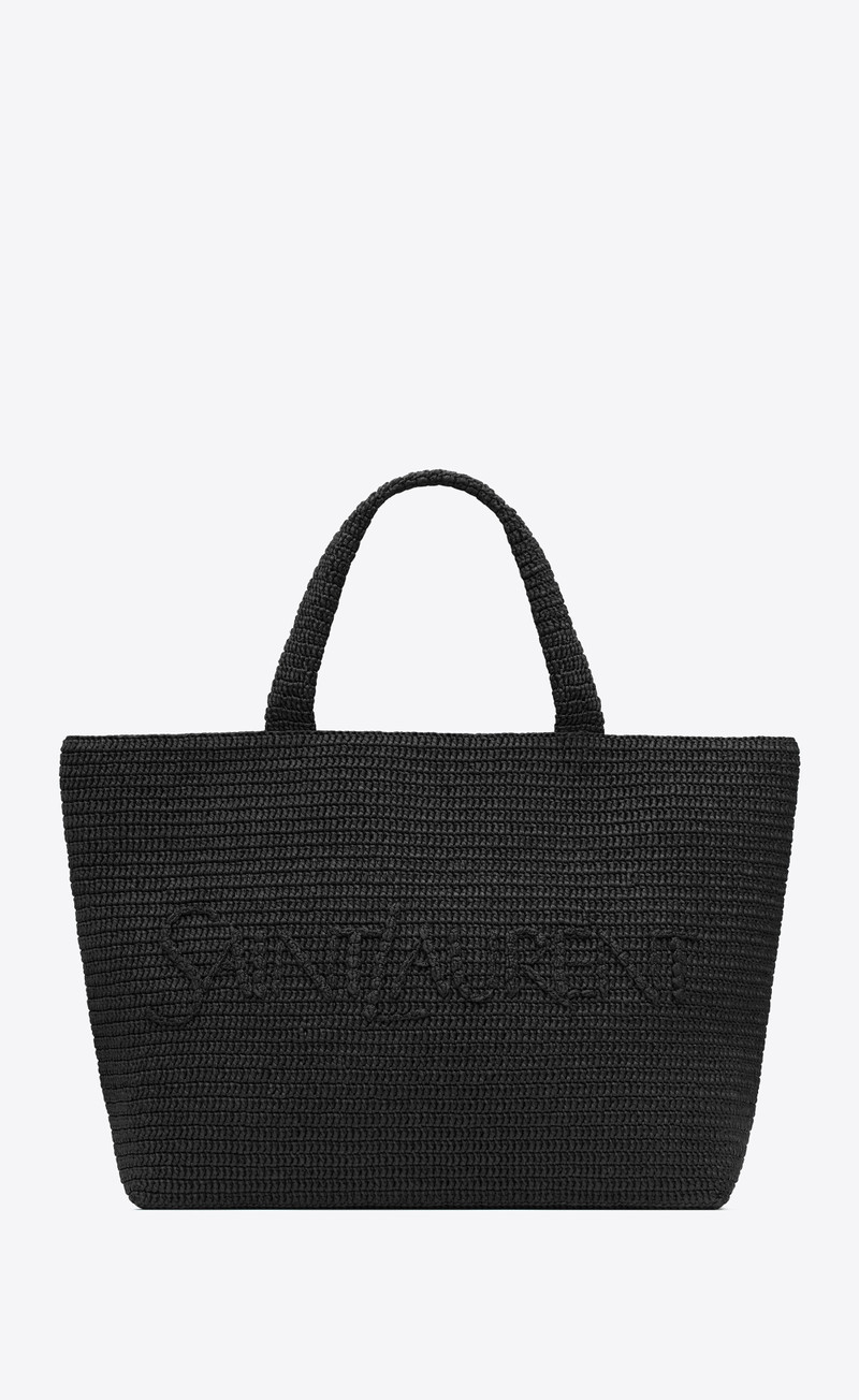 saint laurent tote in raffia - 1