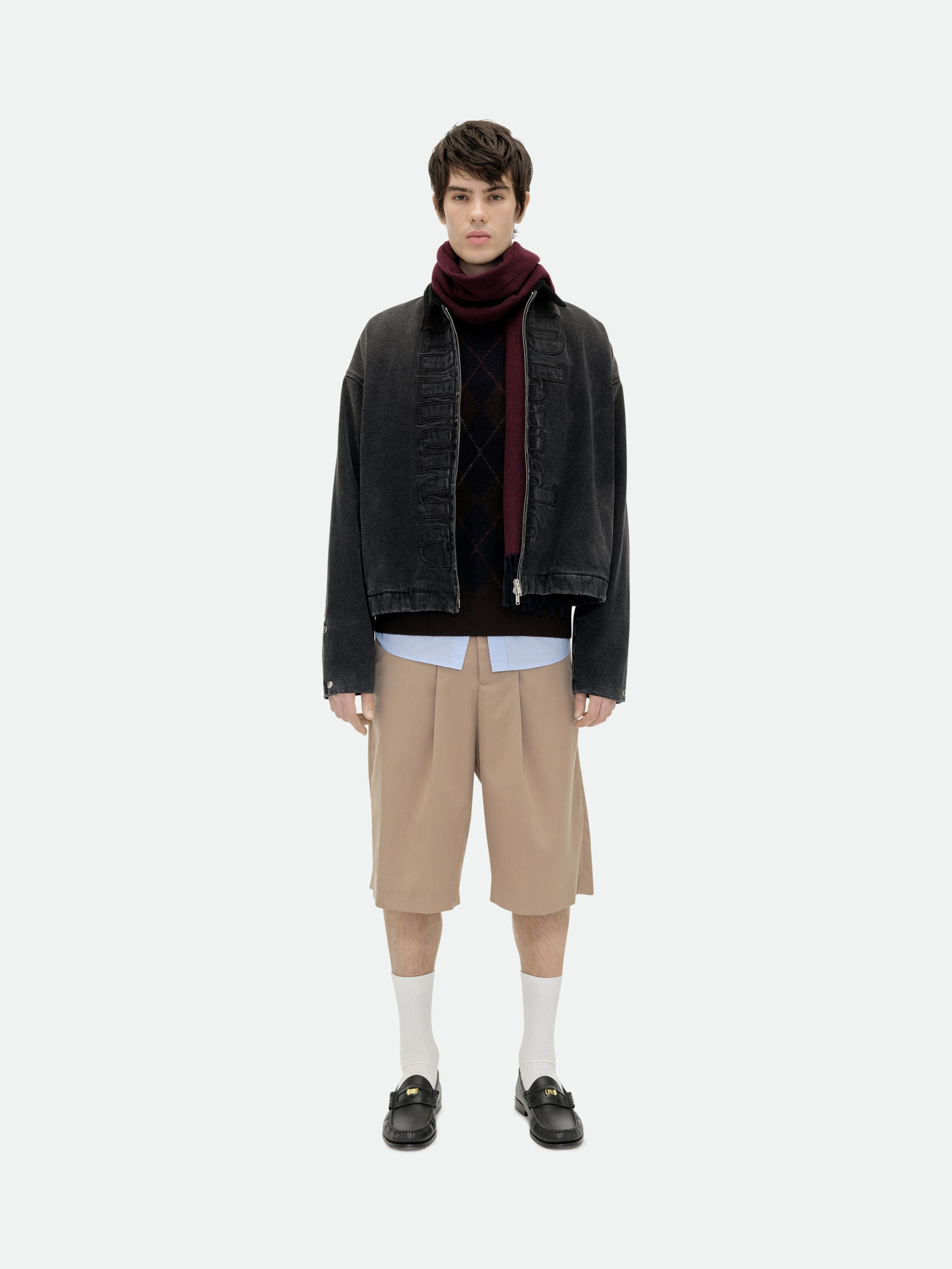 DENIM LOGO SUEDE COLLAR WORK JACKET - 8