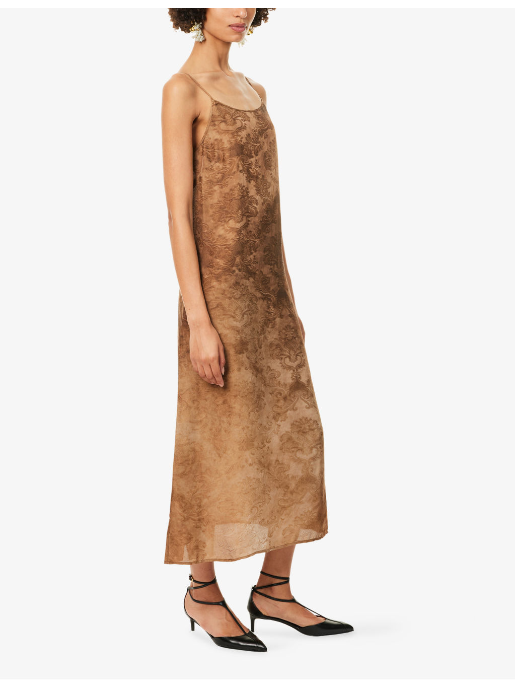 Anaya Printed Woven Midi Dress - 3