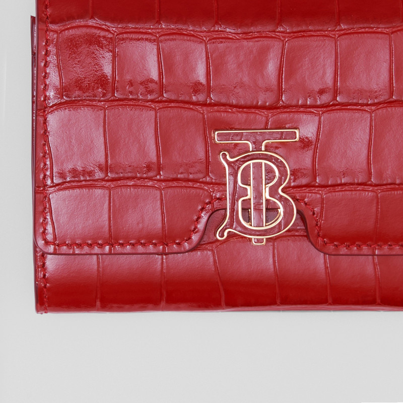 Burberry Embossed Leather TB Compact Wallet outlook