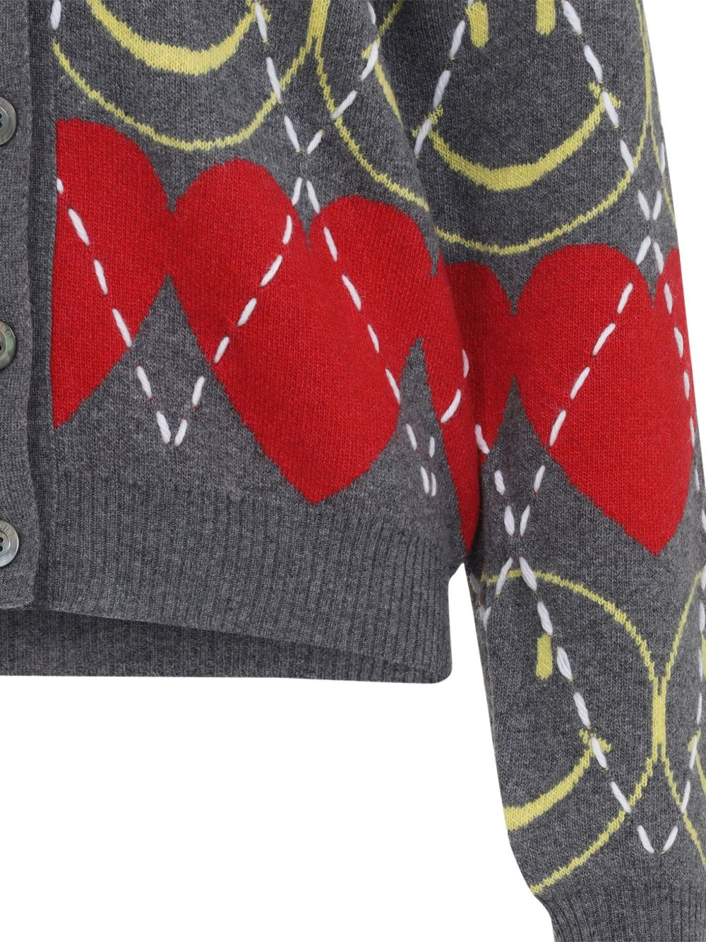 smiley-heart cardigan - 4
