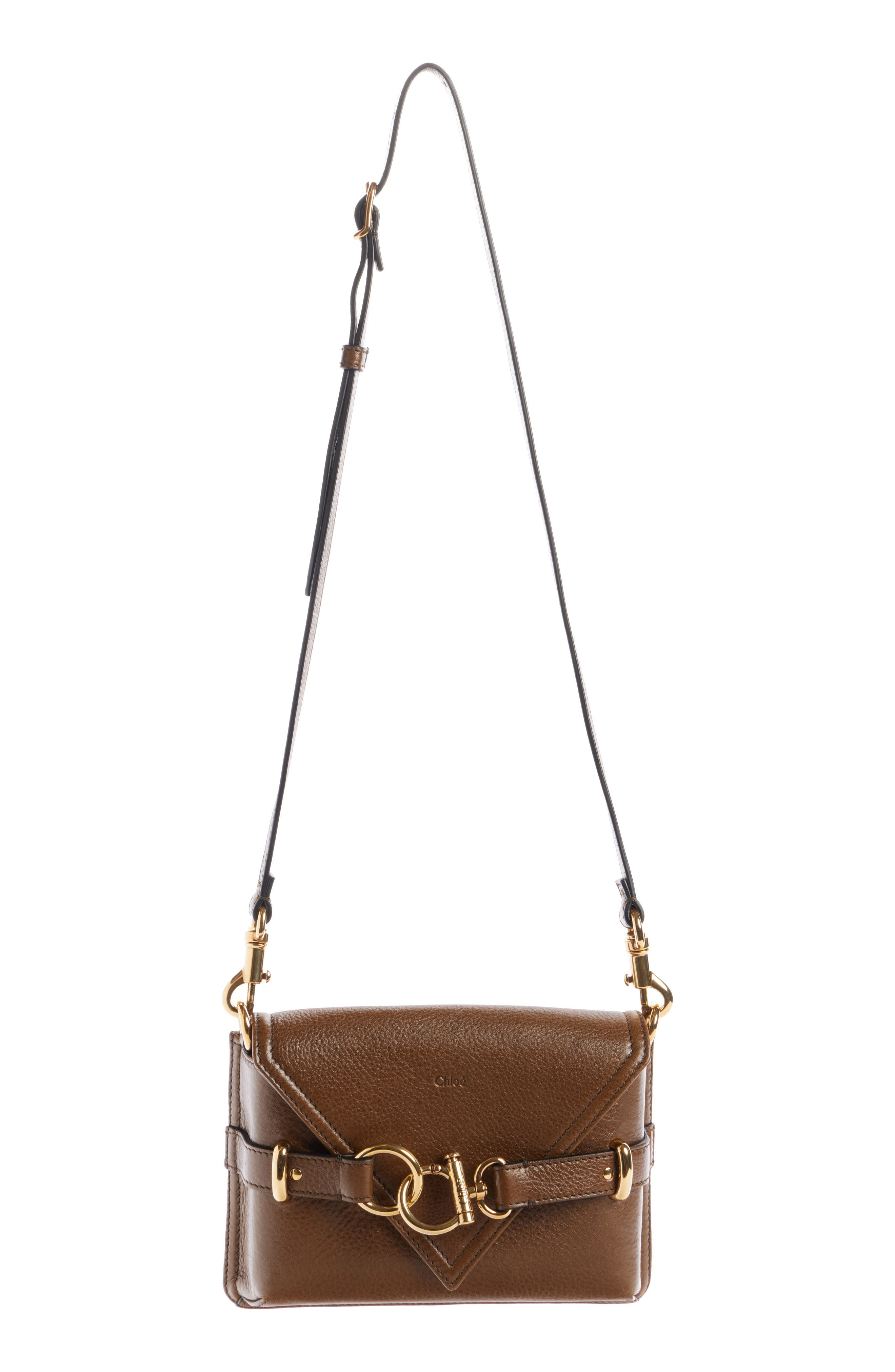 Chloé Mini Cape Leather Crossbody Bag in Dark Khaki 20V at Nordstrom - 2