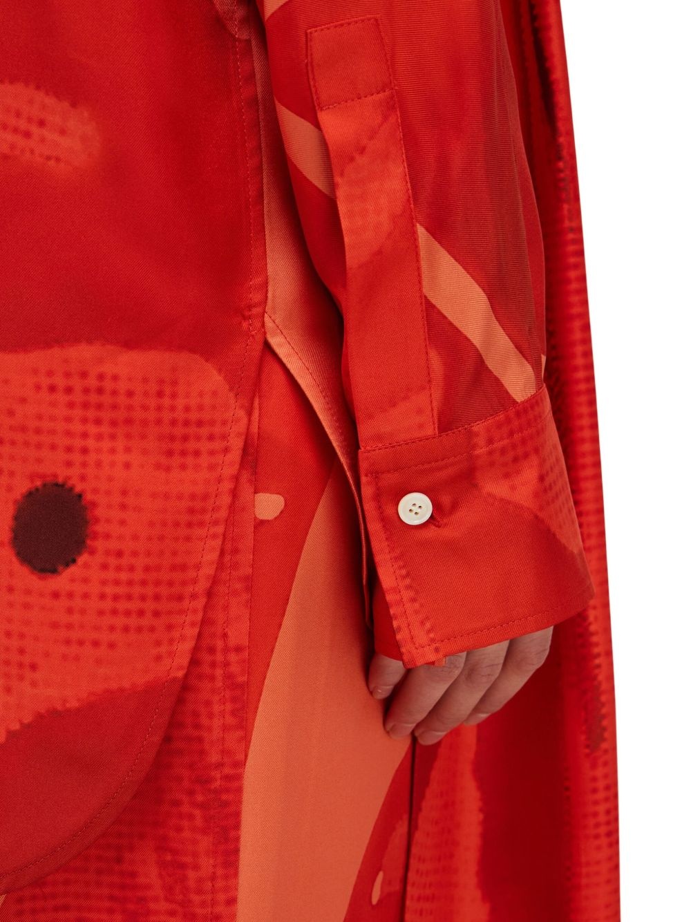 sash-detail silk shirt - 6