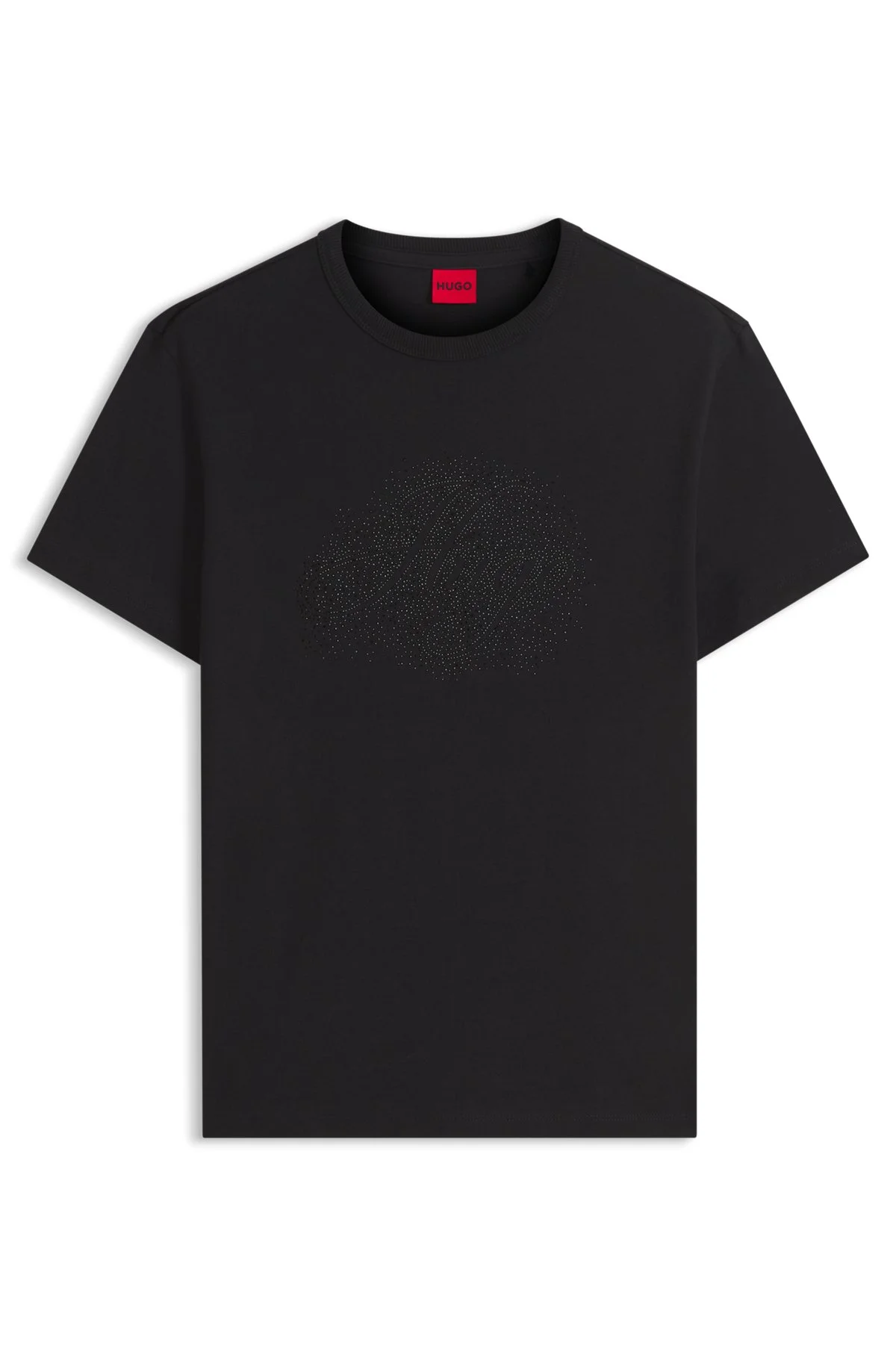 COTTON-JERSEY T-SHIRT WITH RHINESTONE LOGO - 1