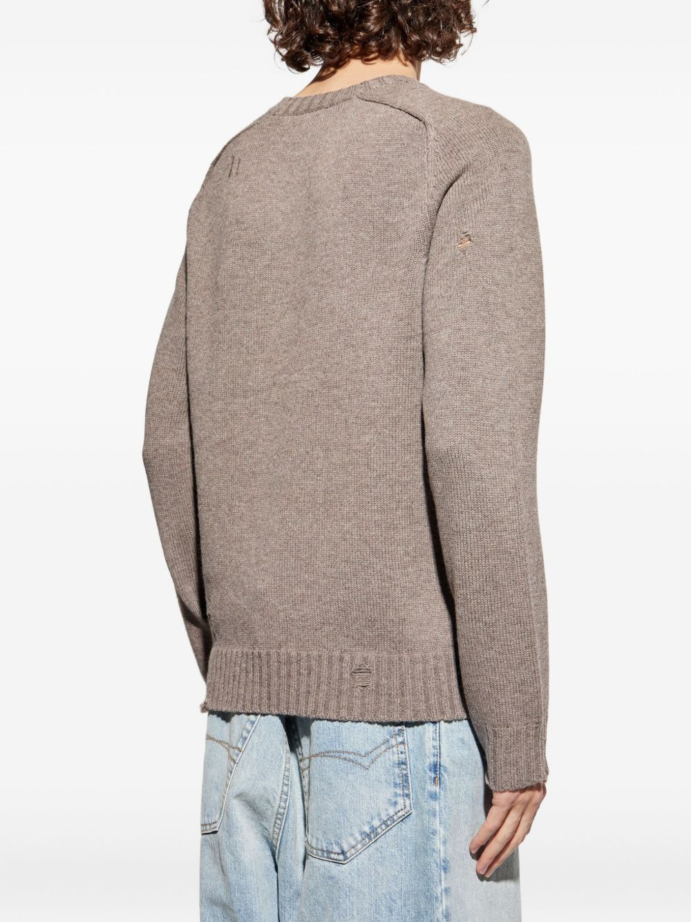 distressed-finish sweater - 4