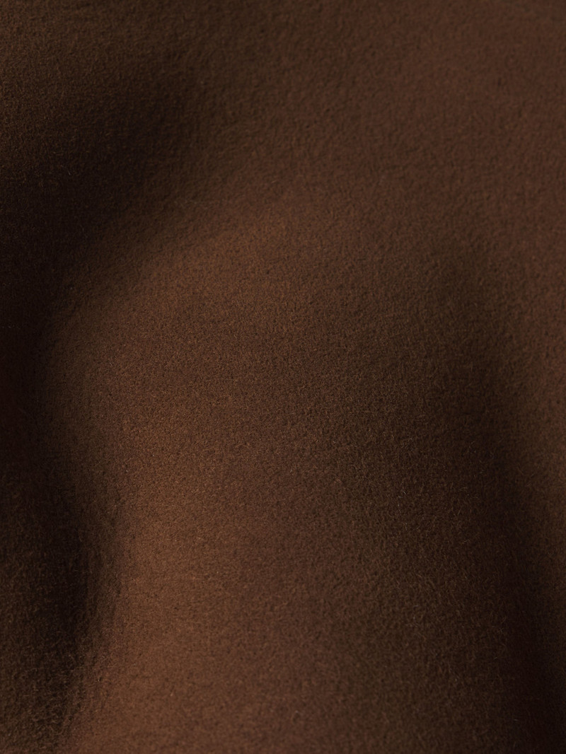 Suede Shearling Bomber in Dark Camel 4