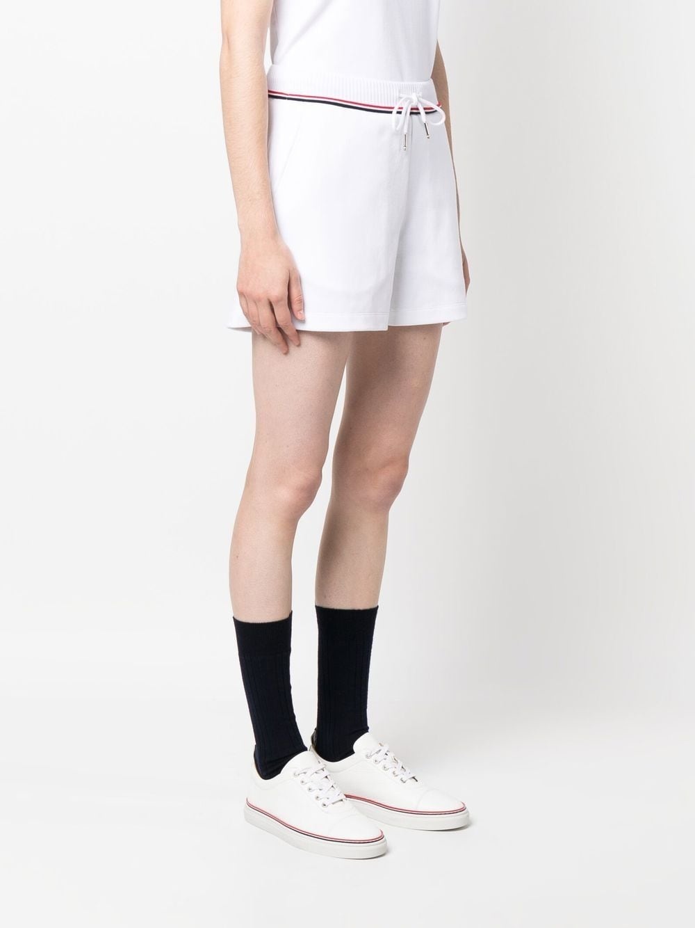 logo-patch sweat shorts - 3