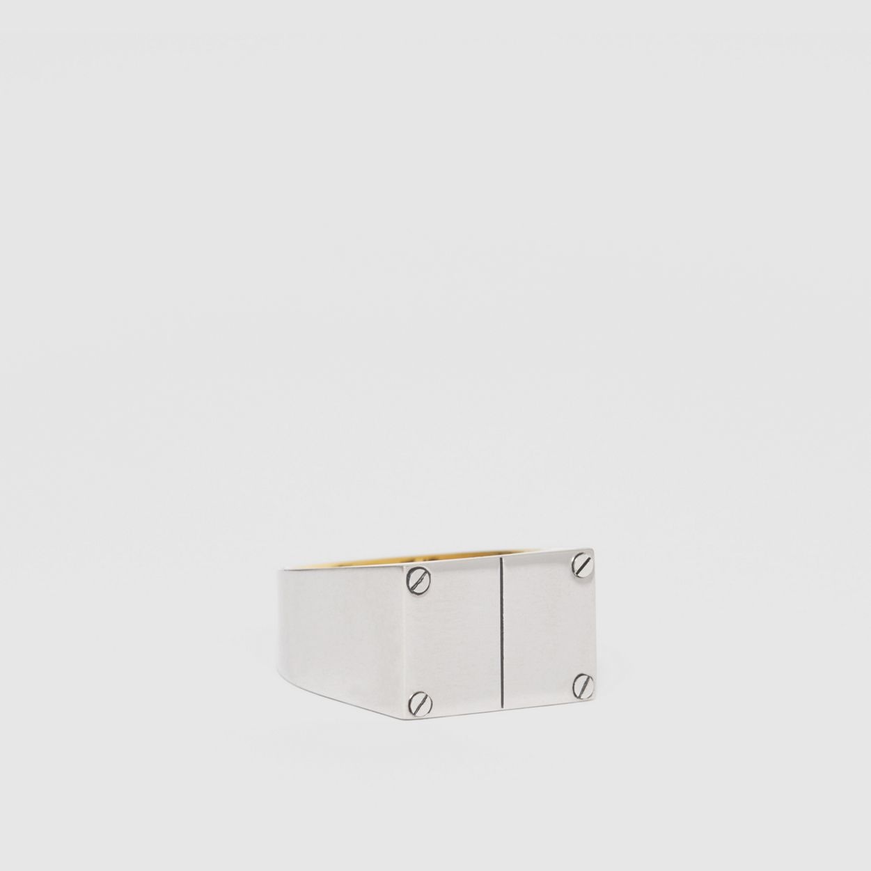 Palladium-plated Signet Ring - 3