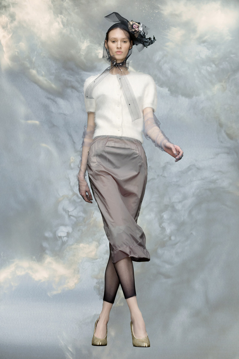 Maison Margiela Cropped knit cardigan outlook