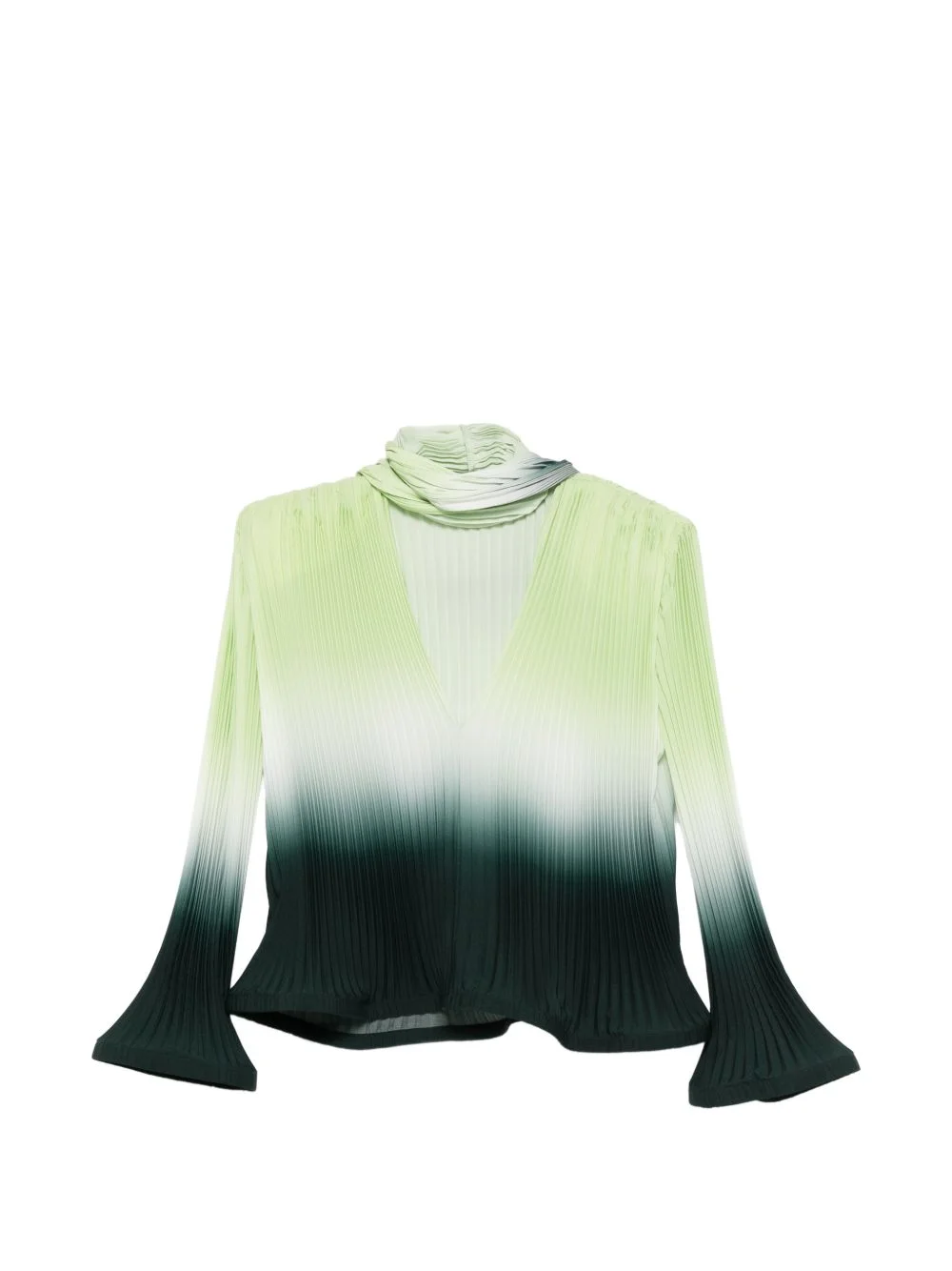 pleated degradé scarf blouse - 1