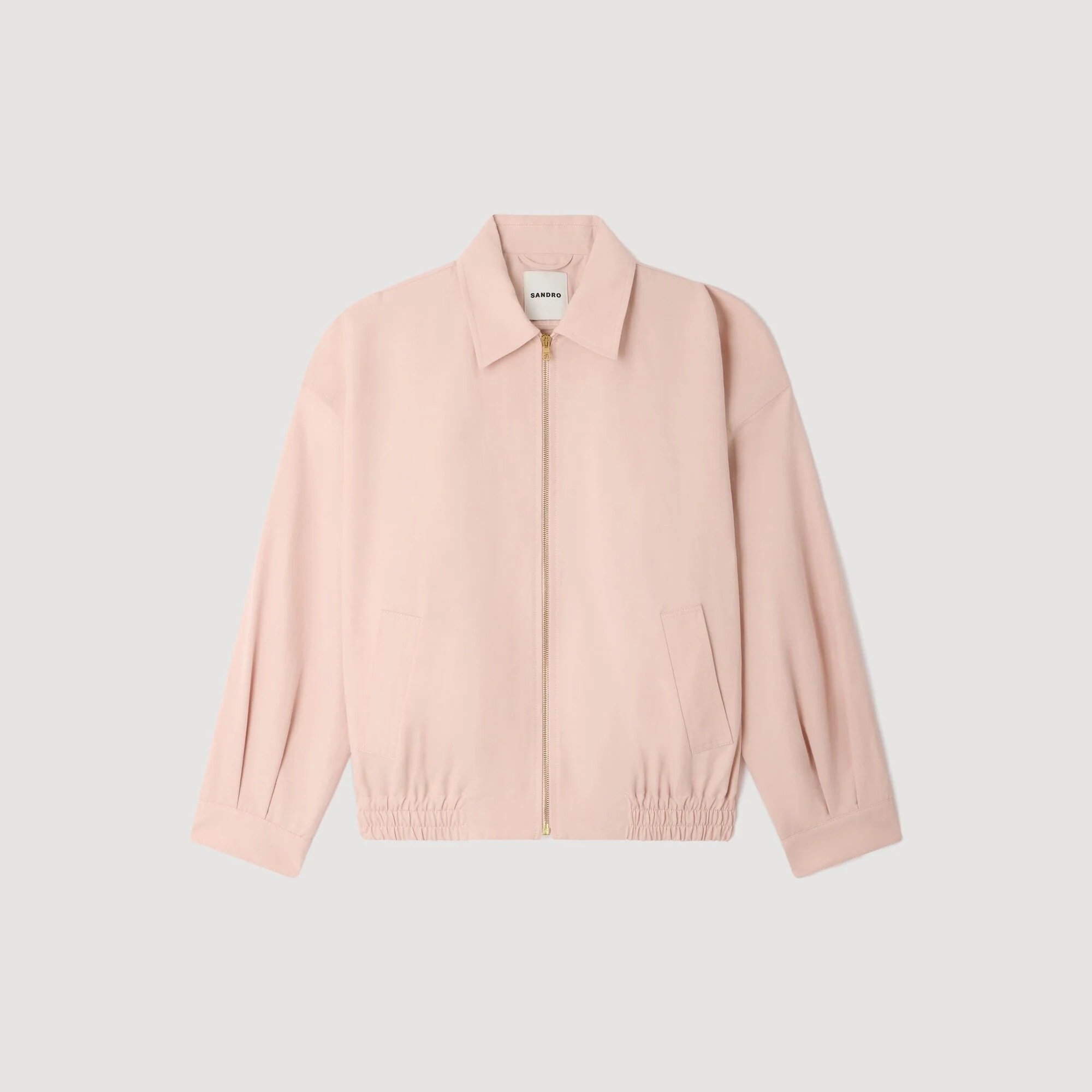 WIDE COTTON LINEN ZIP JACKET - 1