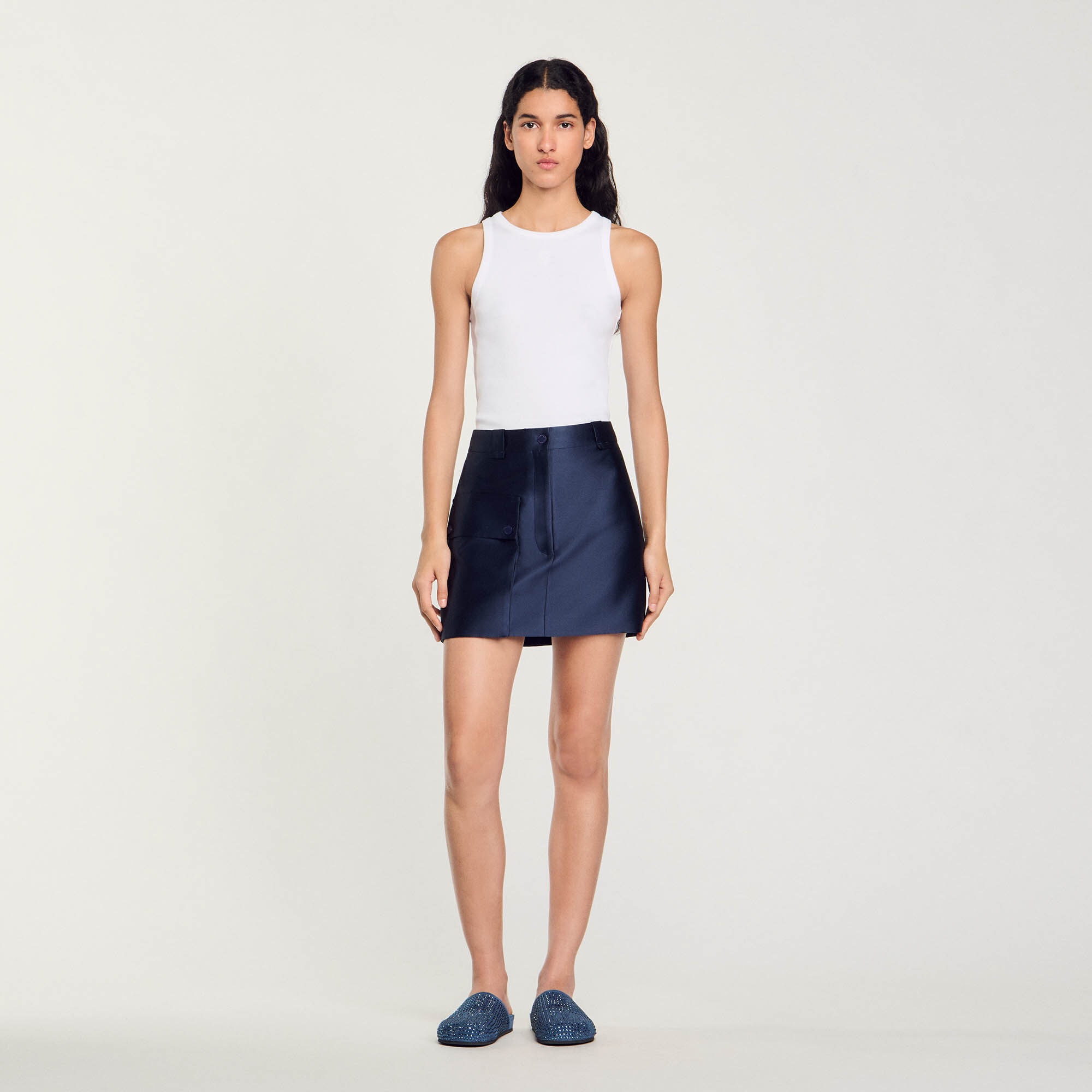 SATIN SHORT SKIRT - 3