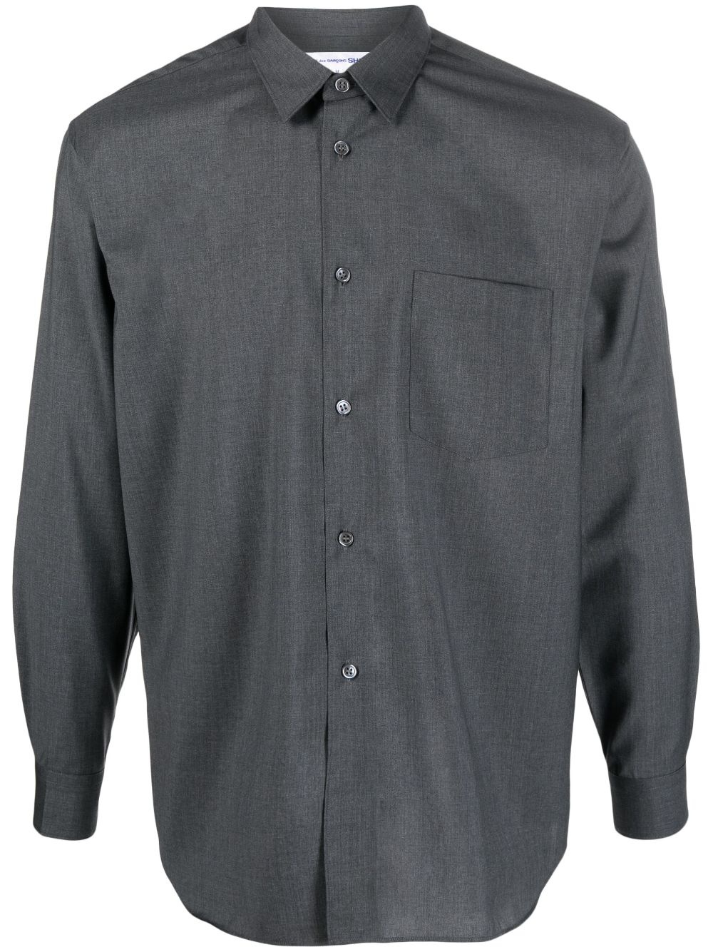 long-sleeve wool shirt - 1