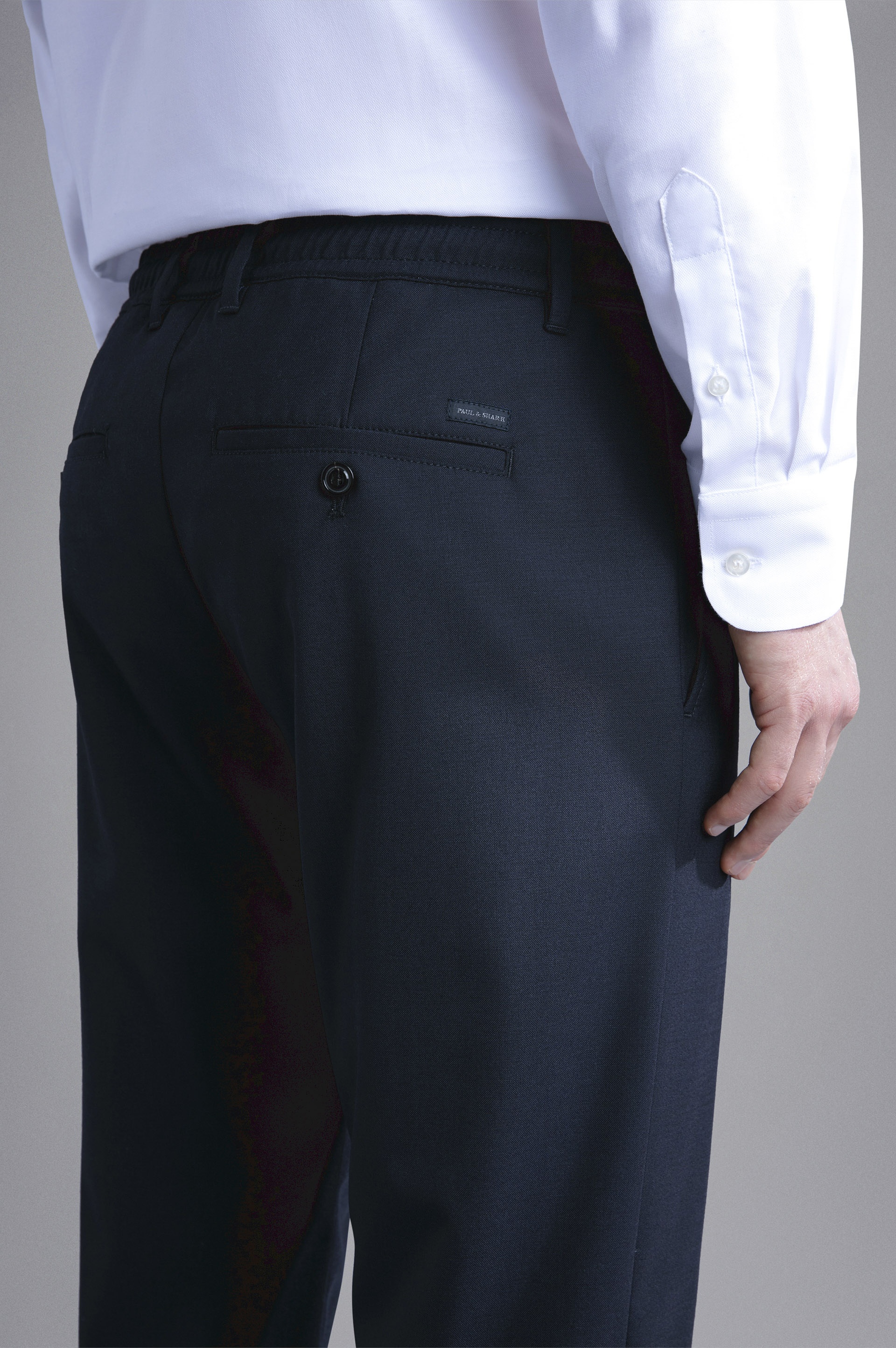 WOOL TECHNICAL FABRIC TROUSERS - 4