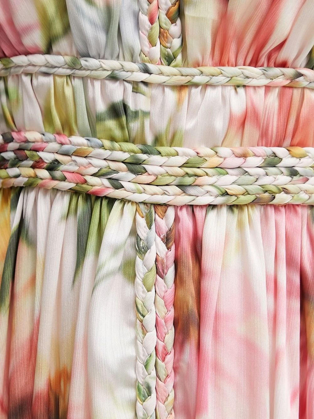 Lucie floral braided-waist midi dress - 5