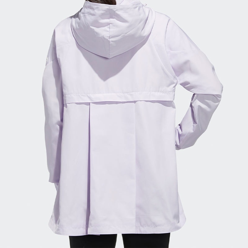 (WMNS) adidas Wb Logo Printing Hooded Jacket Purple FM9258 - 4