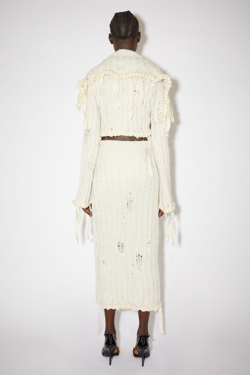 Slit maxi skirt - Ecru/white 3