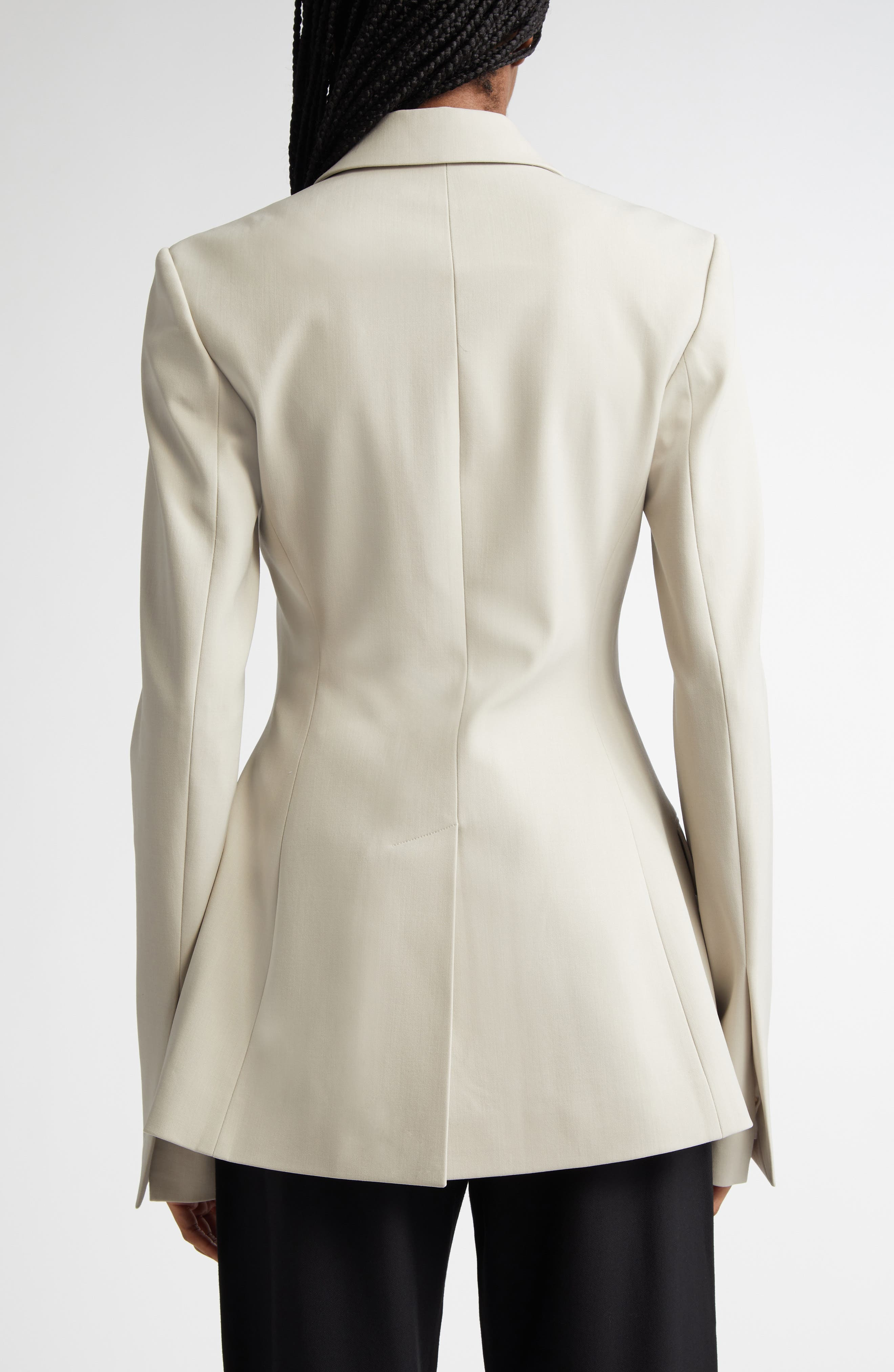 Proenza Schouler Lark Wool Blend Gabardine Blazer in Taupe at Nordstrom - 3