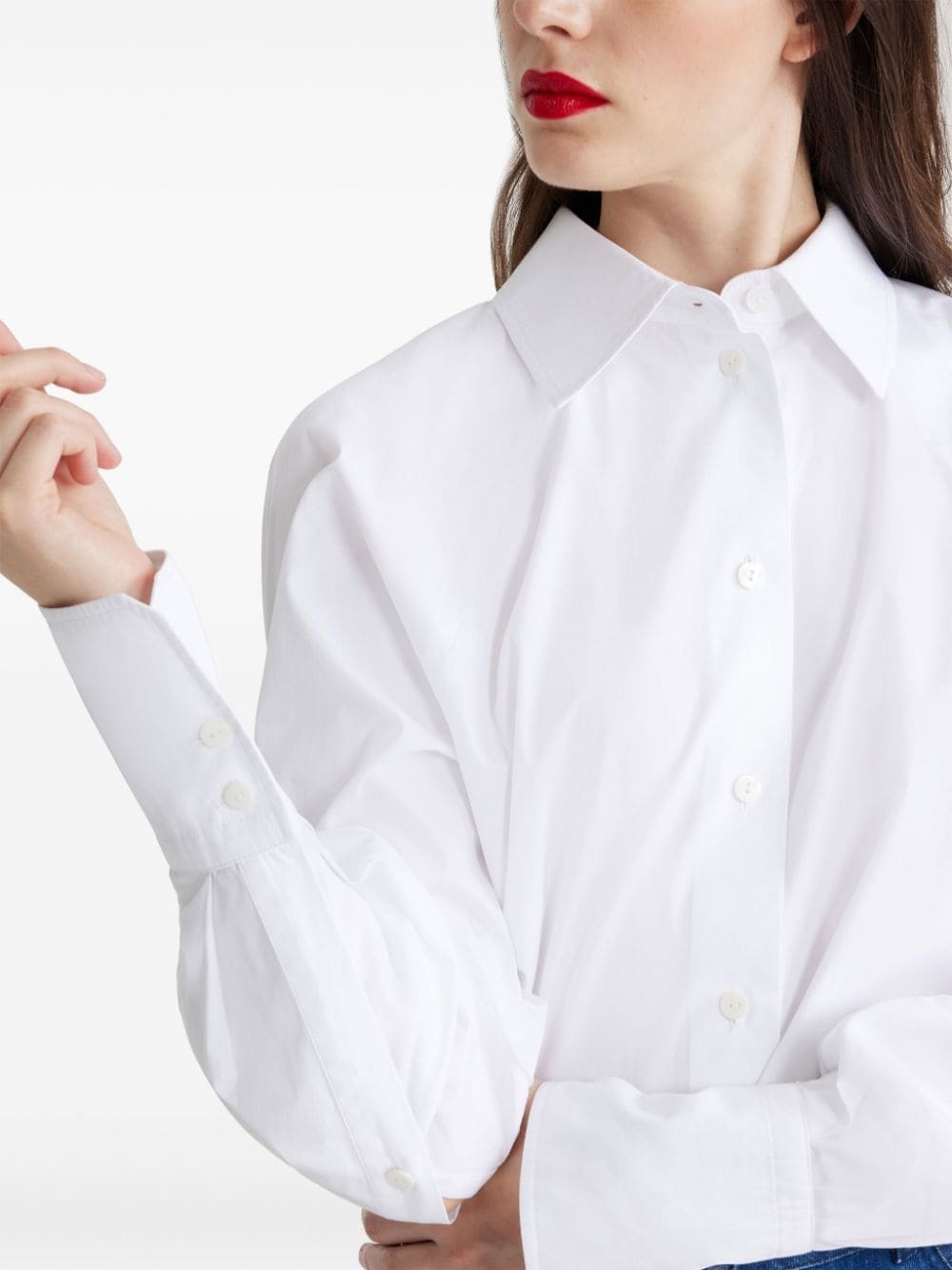 organic-cotton cropped shirt - 5