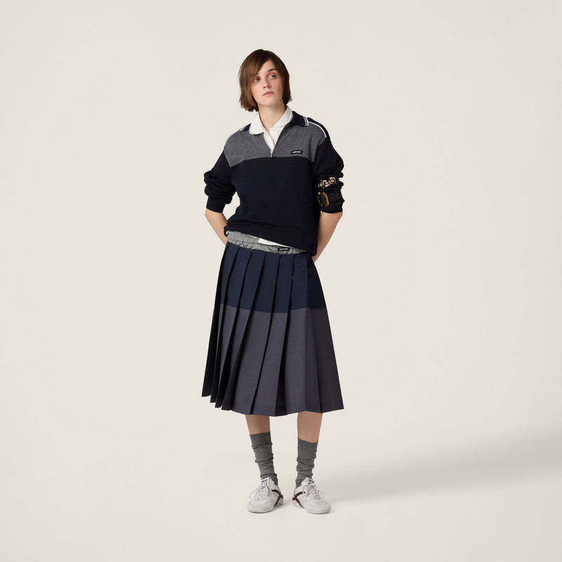 Miu Miu Cotton and silk polo shirt outlook